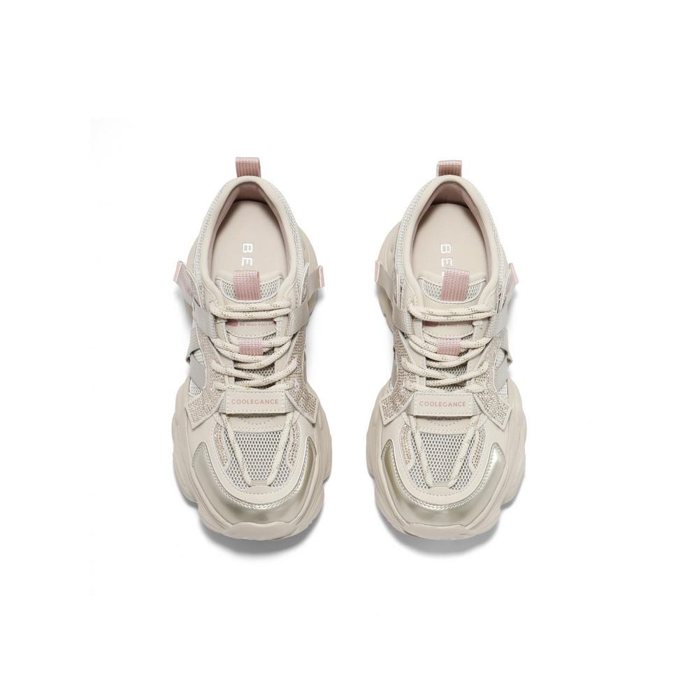 Belle Fashion Splicing Dad Shoes 2025 Summer New Shopping Mall Same Style Tall Thick Soled Shoes