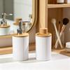 Distributeur de Savon Liquide Bouteille de Shampooing Distributeur de Savon Distributeur de Savon pour les Mains Porte-Brosse à Dents Organisateur Accessoires de Salle de Bain