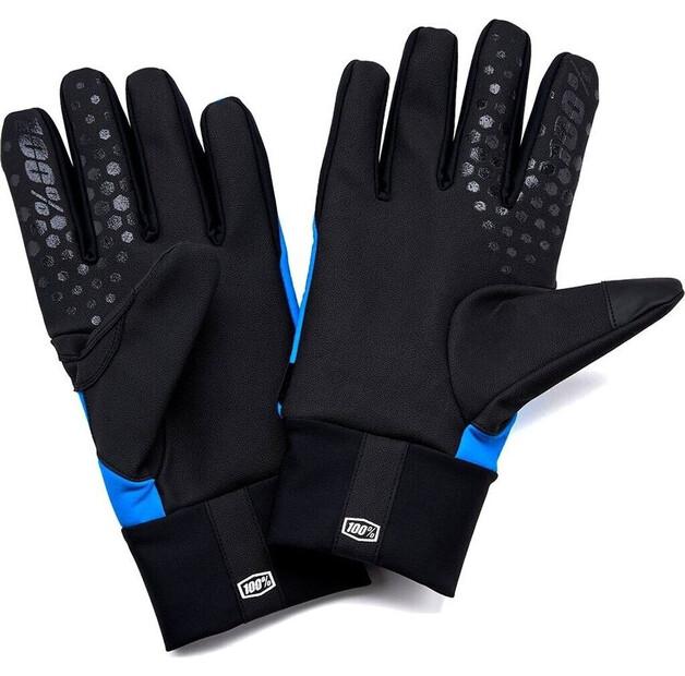 100% Hydromatic Brisker Cycling Gloves (blue)