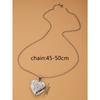 Silver Gold Openable Rose Photo Frame Heart Pendant Stainless Steel Necklace
