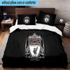 Liver-pool Crest 3PCS Print Bedding Set, Includes A Duvet Cover and Two Pillowcases for Bedroom, Dormitory, Suitable for All Seasons