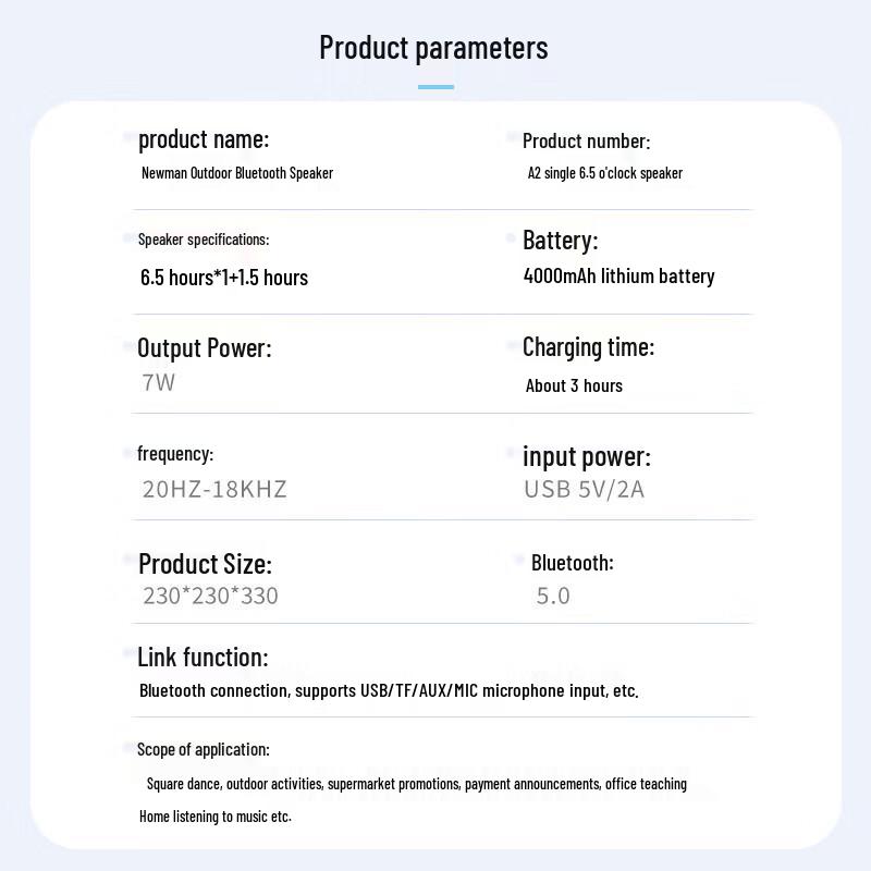 Newmine A2 Portable Outdoor Bluetooth Speaker