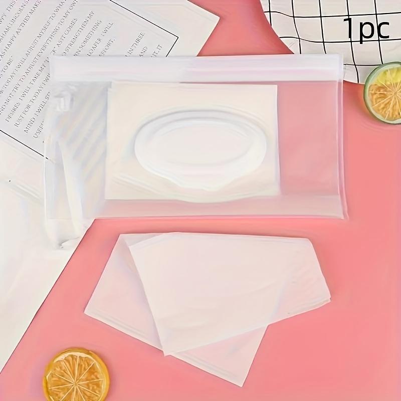 1pc Portable Wet Wipe Pouch - Lightweight EVA Tissue Holder with Zipper, Transparent Design for Easy Carry, Ideal for Bathroom