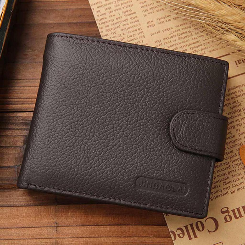 Genuine Leather Mens Wallet Premium Product Real Cowhide Wallets For Man Short Wallet Portefeuille Homme Short Purses
