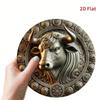 Metal Tin Sign Elephant Round Wall Art for Garage Cafe Home Decor