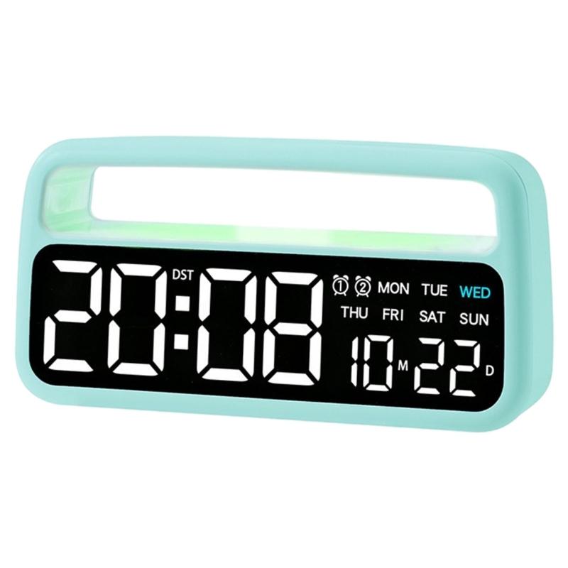 

Night Light Digital Alarm Clock Electric Desk Clock with Daylights Saving Time Loud Alarm Day of Week for Living Room 1