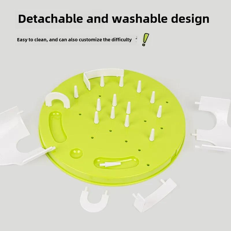 Pet Cat Food Slow Feeder Jungle Design Puppy Anti Slip Treat Dispensing Toy Bowl Puzzle Slow Feeder Tray Pets Supplies