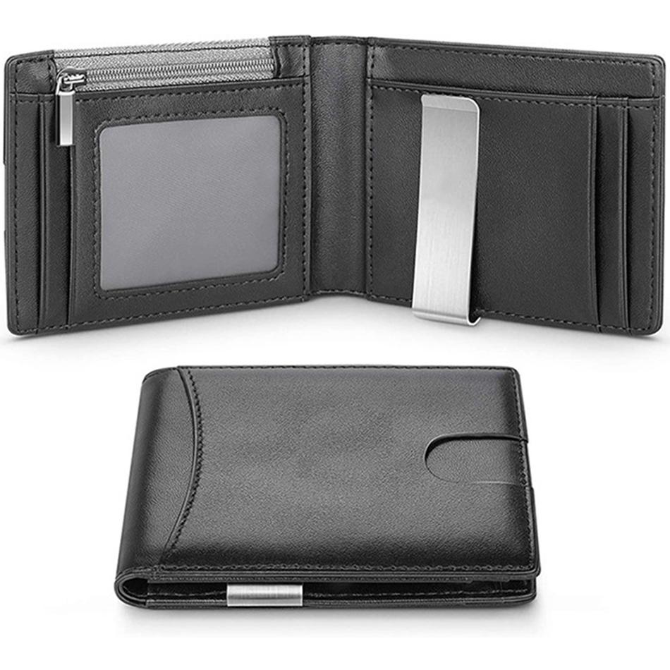Rfid Business Men Wallets Womens Credit Card Holder Money Bags Slim Money Clip Luxury Billfold Short Wallets for Women Carteras