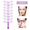 8Pcs Eyebrow Stencils Brow Rulers Professional Grooming Drawing Card Guides