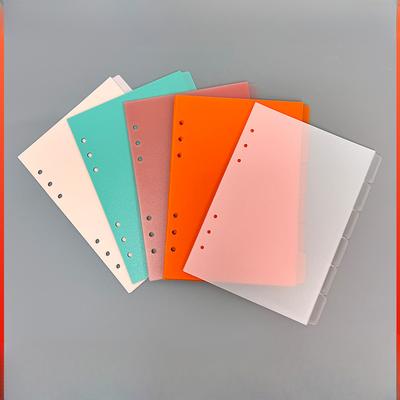A5 A6 Índice de papel transparente divisor 6 furos para fichário planejador caderno papelaria caderno divisor de papel acessórios