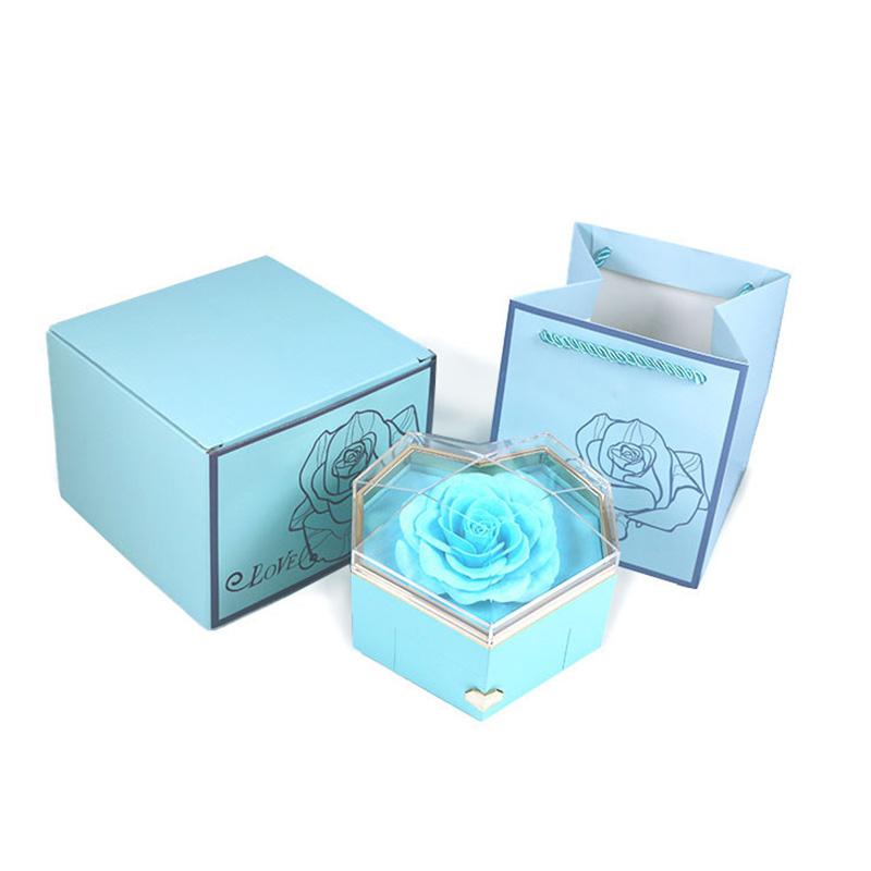 1PC Gift Packaging Boxes Wife Heart Shape Wedding Plastic+Paper Organizer Storage Bag Ring Jewelry Box Decoration