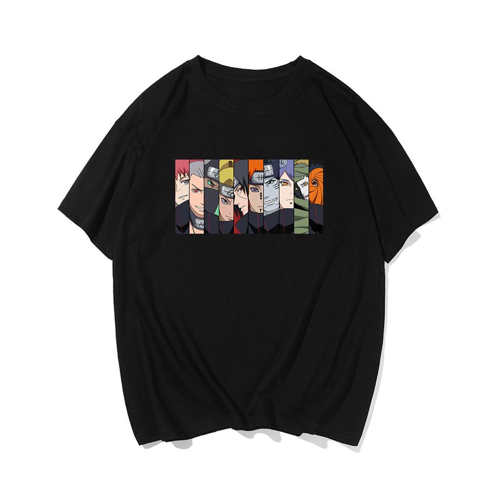 Naruto short-sleeved T-shirt men's and women's summer cartoon trendy brand pure cotton half-sleeved teen student parent-child top