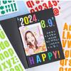 1 pc Large size Colours Numeric Letter Stickers Adhesive DIY Diary Album Scrapbooking Material handmade Junk Journal Supplies