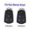 4 5 przycisków nowy TPU inteligentny klucz samochodowy pokrywy skrzynka brelok do kluczy torba dla Cadillac ATS CT6 CTS DTS XT5 Escalade ESV SRX STS XTS ELR 2014 - 2018