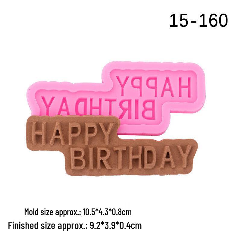 Happy Birthday Cupcake Silicone Mold