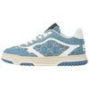 Gucci Re Web Denim, Leather Low Top Skateboard Shoes Women's Blue 838831 FAEVU 4645