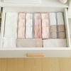 Adjustable Double Section Storage Container Clear Spaces Saving Plastic Materials Home Organization Solution