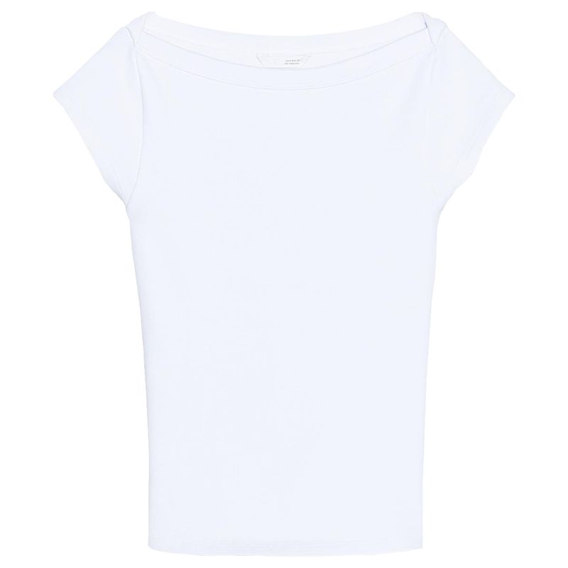 Zaprha 2025 New Arrival Sweet Sexy Multi-Color Selection Short Sleeve Boat Neck Rib Base Silm Tops Female 4424302