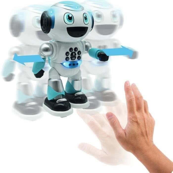 Lexbook - Robot Programmable Powerman Advance - Quiz, Musique, Jeux, Histoires - Avec télécommande - Blanc et Bleu