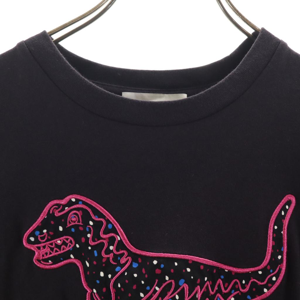 COACH Lexi Short sleeve T-shirt S black 1123 Dinosaurs Women Used