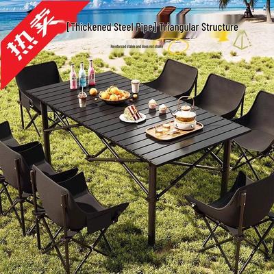 Table de pique-nique et de camping pliante portable avec chaises
