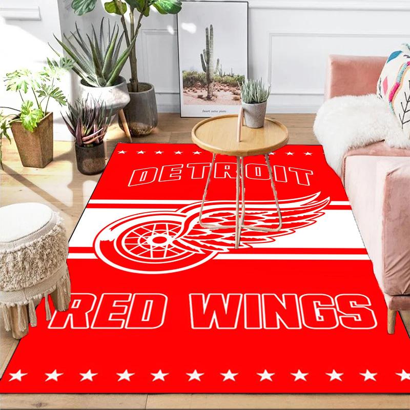 Detroit Red Wings Crest Area Rug Suitable for Indoor And Outdoor,Carpets for Kitchens, Homes, Offices, Living Rooms,Home Decor,Christmas Gift