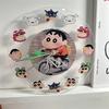 New Kawaii Anime Crayon Shin-Chan Acrylic Clock Cute Creative Simple Desktop Wall Hanging Clocks  Best Beauty Gifts