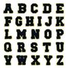 Gold Edged Glitter Embroidery Letter Cloth Patches - DIY Iron-on Clothing Decoration.