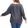 Women's Fashion Casual Solid Color Oversized  Long Sleeve Loose Fit Top