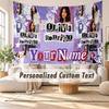 Personalisierte Wandbehang-Tapestry mit Namen, Olivia Rodrigo Dekorative Hintergrund-Tapestry für Wohnheim, Zuhause
