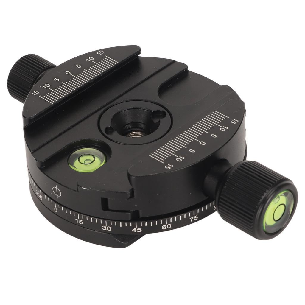 Quick Release Plate Mount 360 Degree Panorama QR Plates Mount Adapter with Bubble Spirit Level for
