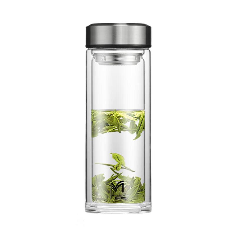 MINGHUI Double Wall Glass Tea Infuser Bottle