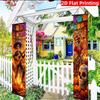 2D Flat, 2pcs Gothic Couplets Banner Suitable For, Christmas, Diwali & New Year Decorations - Horizontal/Vertical Garland with Skull & Guitar for Porc