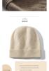 Women's 100% Pure Cashmere Twill Knit Hat - Warm, Stylish Cold Protection for Autumn/Winter