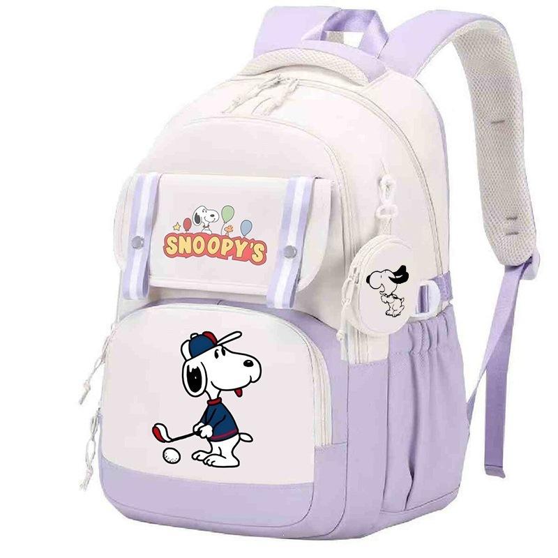 Large Capacity Schoolbag with Shoulder Strap; Student Three-piece Pencil Case Set