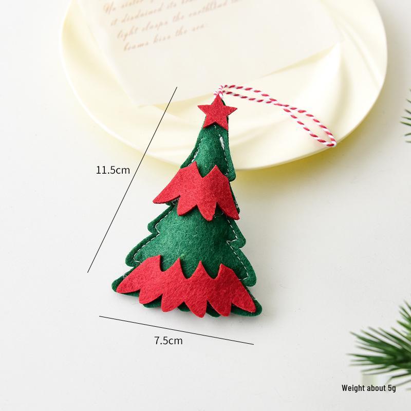 NUCHI Christmas Tree Santa Snowman Bow Pendant Decoration красный