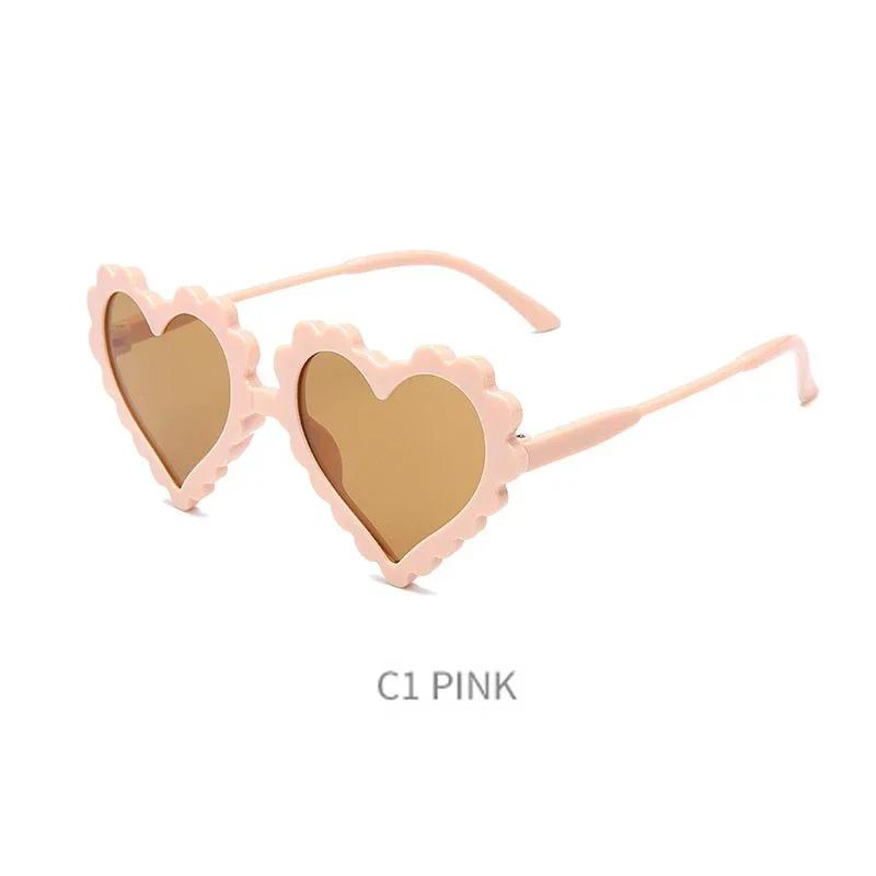 

Children Heart Shaped Sunglasses Kids Stylish UV 400 Eye Protection Sun Eyewear Boys Girls Outdoor Beach Cute Cartoon Eyewear 0-11 Years old