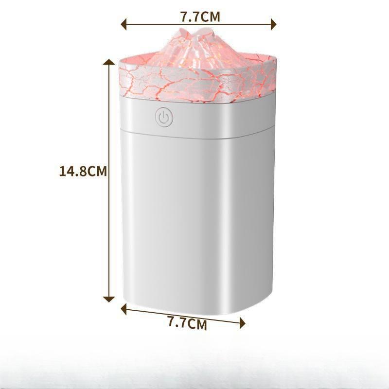 Neuer tragbarer Vulkan-Riss-Luftbefeuchter 400ml USB Heim-Desktop mit LED-Nachtlicht USB-Kabel Stromversorgung Diffusor