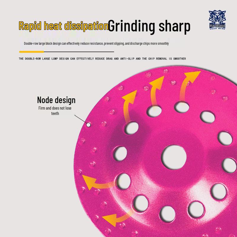 Diamond Grinding Disc for Angle Grinders - Marble, Stone, Concrete, and Cement Edging and Sanding Wheel