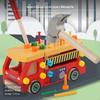 10Piece Wooden Educational Tool Car, Kids Assembly & Hammer Toy HX Nut Car Color