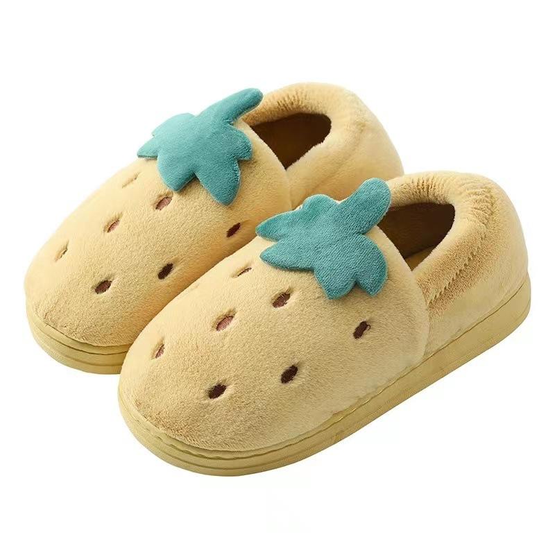 Neue Tasche und Baumwollpantoffeln Haushalt Herbst und Winter Zuhause Niedlich Paar Indoor Flauschig Studenten Warmhalten