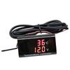 DC 8V-18V 0.28" LED Digital Waterproof Voltage and Temperature Dual Display Voltmeter Voltmeter Temperature Detector Motorbike