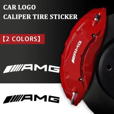 6pcs Car Goods Brake Caliper Badge Sticker Decoration Sticker Decal For Mercedes Benz AMG Class GLE GLK W203 W212 W205 W206 W220