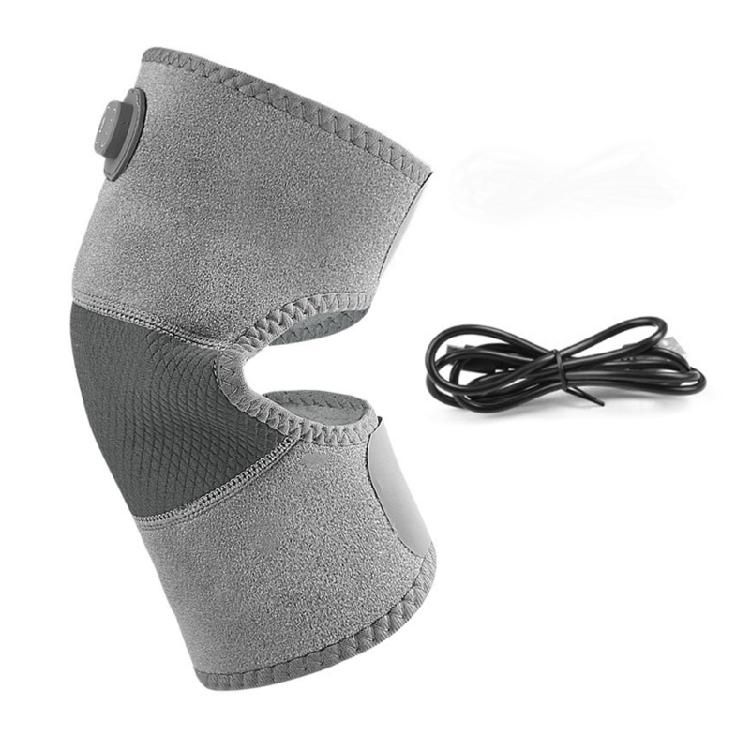 

Electric Massage Knee Pad Heated Knee Massager with Heat 3 Heating Levels USB Knee Heating Pads for Elders сірий колір