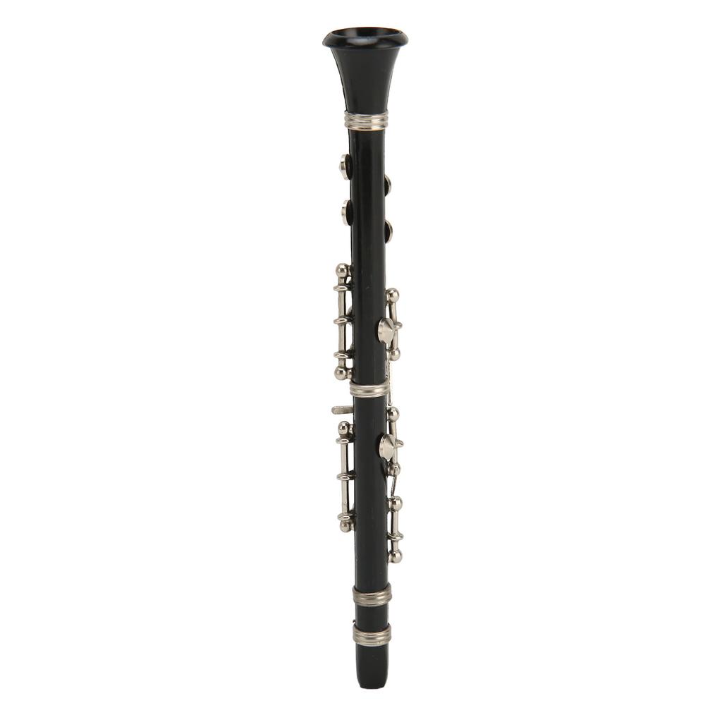 Miniature Clarinet Replica with Stand and Case Mini Musical Instrument Dollhouse Model Decoration