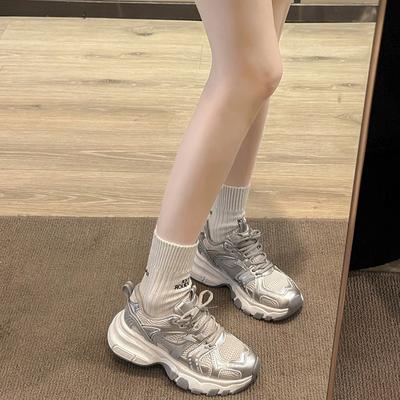 Thick-soled Fried Street Dad Shoes Children's New Autumn Versatile Heightening Breathable Lightweight Casual Sports Shoes