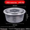 3500ml Round Disposable Food Container with Lid