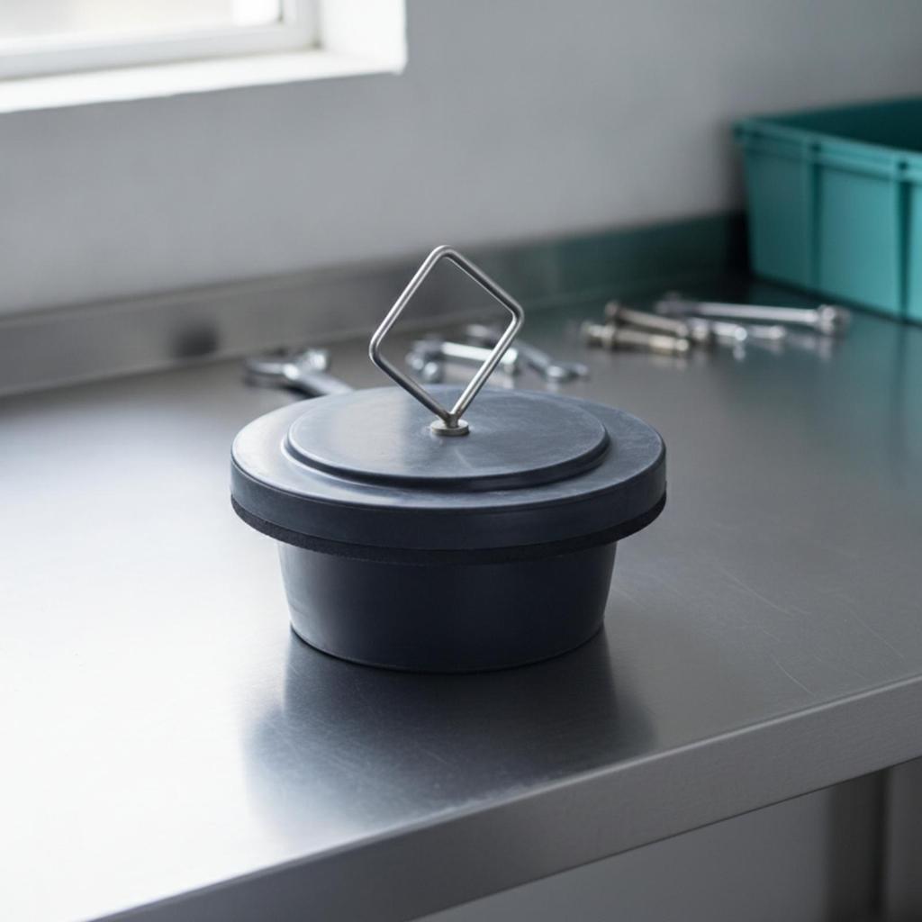 Drainage Plug with Stainless Steel Handle Easy Raise Rubber