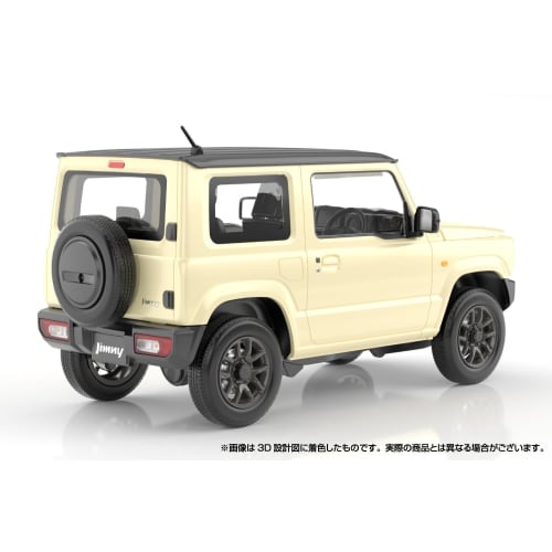 Aoshima Bunka Kyozai 1/24 Scale Rakupla Snap Car Series No.03-CI JB64 Jimny 2018 Chiffon Ivory Metallic Pre-Colored Plastic Model Kit (Car)