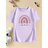 Funny Rainbow Cartoon Print Stylish Design T Shirts Kids Children's T-shirt Boys Girls Summer Spring Casual Top Tee